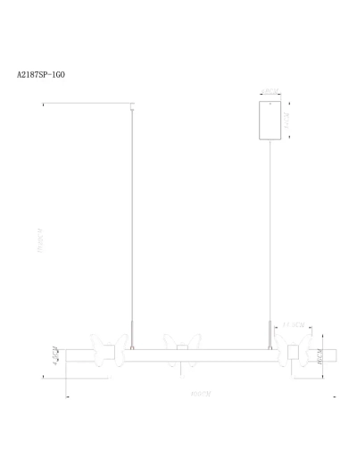 Подвесной светильник Arte Lamp DARCY A2187SP-1GO, 1хLED