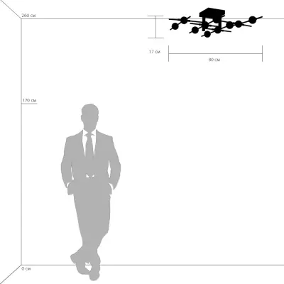 745147 Люстра BERGAMO LED 5Wх10 4000LM ЧЕРНЫЙ МАТОВЫЙ/ЗОЛОТО 4000K Lightstar