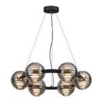 5041/60L L-VISION ODL24 545 черн./золото/дымчатый/металл/стеко Люстра LED 60W 4000К 1526Лм TRONI