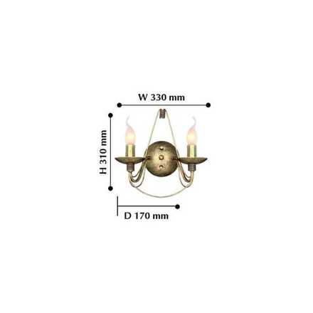Бра Chateau 2163-2W, 2*E14*40W. ТМ F-Promo