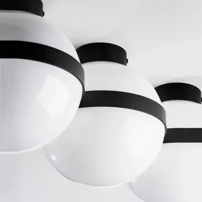 812117 Люстра GLOBO 1х40W E14 matt black/white Lightstar