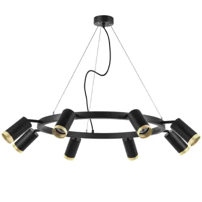 LR01837840 Люстра RULLO 8х50W GU10 ЧЕРНЫЙ (571018+214437-8+203440-8)