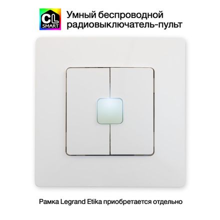 Citilux Смарт-Пульт CLR4W Радиовыключатель двухклавишный Белый