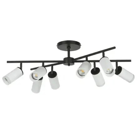 LR7283680 Люстра RULLO 8х50W GU10 ЧЕРНЫЙ/БЕЛЫЙ (571728+214436-8+202430-8)