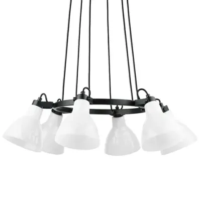 761160 Люстра ACROBATA 6х40W E14 ЧЕРНЫЙ/БЕЛЫЙ Lightstar