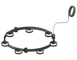 Корпус светильника Techno Ring подвесной для насадок Ø85мм C9238/7 SBK черный песок D635*70.5mm GX53/7