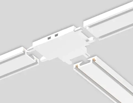 Коннектор T-образный для накладного шинопровода Magnetic Ultra Slim GV1118 WH белый 46*36*6