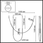 7149/24CL HIGHTECH ODL26 221 светильник черный/акрилл/металл IP20 LED 25W 1600Лм 3500K 300° 220V MONELLA