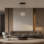 Подвесной светодиодный светильник со стеклянными плафонами 301102 LED латунь