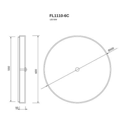 Потолочная люстра Luar FL1110-6C, LED