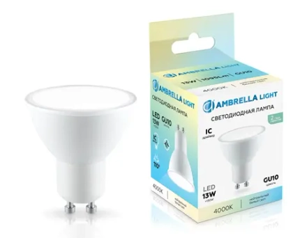 Лампа светодиодная 181304 LED MR16 13W IC GU10 4000K 175-265V