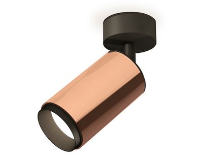 Комплект накладного поворотного светильника XM6326021 PPG/PBK золото розовое полированное/черный полированный MR16 GU5.3 (A2210, C6326, N6121)