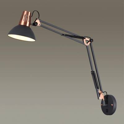 3318/1W MODERN ODL17 679 черный, медный Бра-трансформер с выключателем E27 60W 220V KAPAL