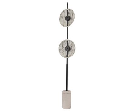 08451-2F,19(01) Торшер Велси черный/белый d32 h165 Led 2*6W (3000K) (комплект состоит из 2х коробок)