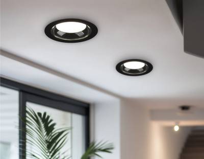 Светильник встраиваемый TN52336 SBK/GBK черный песок/черный глянец GX53 max 12W D115*25