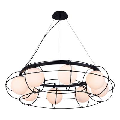 SL1189.403.08 Люстра подвесная ST-Luce Черный/Опал G9 8*5W