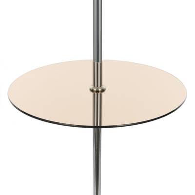 Citilux Линц CL402970T Торшер хром со столиком и белым абажуром