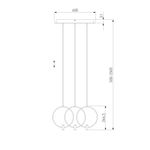Подвесной светильник 50257/3 LED черный/ латунь, LED