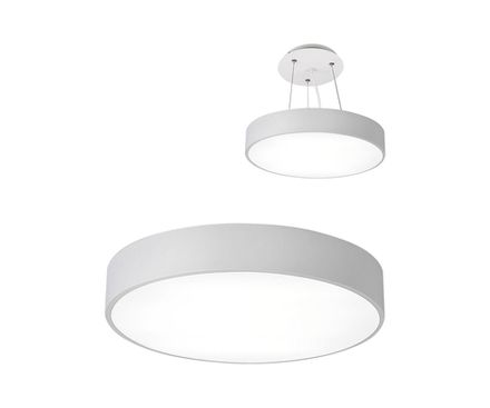 05460,01 Светильник Медина белый d60 h10 Led 48W (4000K) 2 типа крепления: потолочное и подвесное