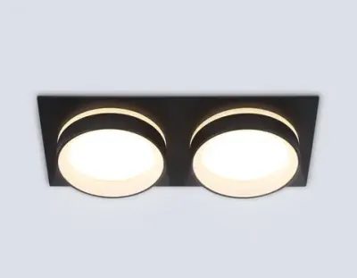 Светильник встраиваемый TN6712/2 BK черный IP44 GX53/2 max 15W 210*105*45