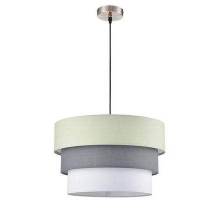 8039/3 MODERNI LN25 никель/мятный/серый/белый, металл/текстиль Подвесной светильник Е27 3*60W 220V ILAIDA