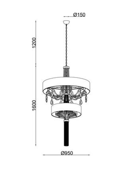 Люстра Lucia Tucci COSMOPOLITAN 2970.18 black