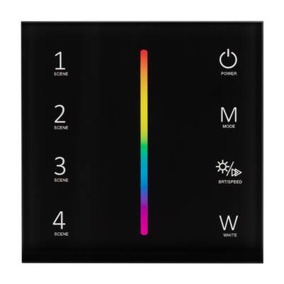 Панель SMART-P22-RGBW-G-IN Black (12-24V, 4x3A, Sens, 2.4G) (Arlight, IP20 Пластик, 5 лет)