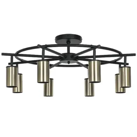 LR718318 Люстра RULLO 8х50W GU10 ЧЕРНЫЙ/БРОНЗА (571718+214431-8)