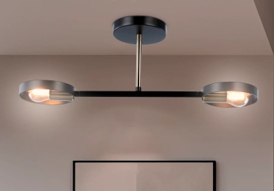 Подвесной светильник со сменной лампой TR8225/2 BK/SB черный/бронза E27/2 max 40W 510*165*190