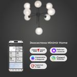 Умный потолочный светильник со стеклянными плафонами 50383 черный