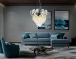 Подвесная хрустальная люстра TR5242/9 SL/CL серебро/прозрачный E14/9 max 40W D600*840