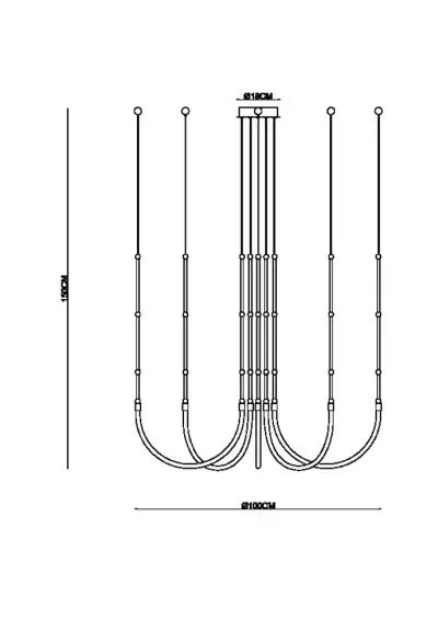 Подвесная люстра Arte Lamp KLIMT A2850SP-42BK, 1хLED