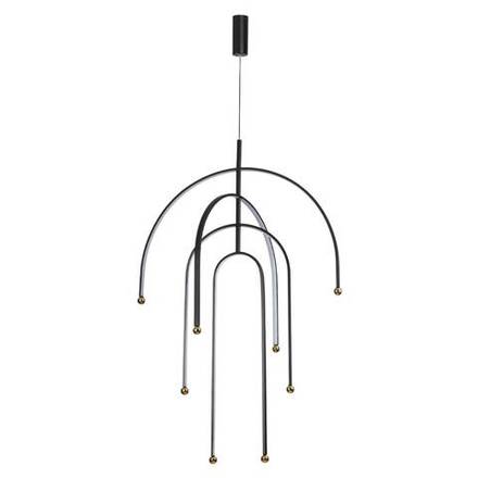 6633/95L HIGHTECH ODL24 285 металл/черный/акрил Подвесной светильник (регулируемые рожки) LED 95W 3000K 220V MEMFI