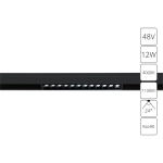 Магнитный трековый светильник Arte Lamp LINEA A4664PL-1BK, 1хLED