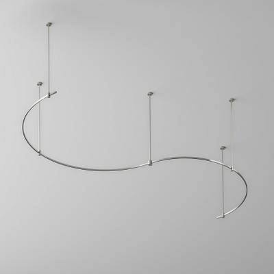 Шинопровод круглый из полукругов 1500мм Flarity платина, TRX154-2SR-D1500-PT. TM Maytoni