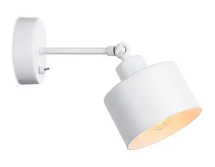Накладной спот с выключателем в стиле лофт TR8135 WH белый E27 max 40W D120*290