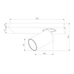 Настенный светодиодный светильник 20139/1 LED черный, LED