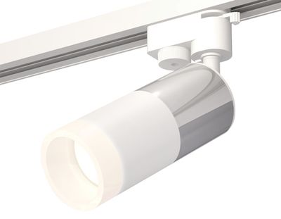 Комплект трекового однофазного светильника с акрилом XT6301051 SWH/PSL/FR белый песок/серебро полированное/белый матовый MR16 GU5.3 (A2520, C6305, A2060, C6301, N6248)