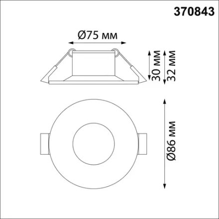 370843 SPOT NT22 540 черный Светильник встраиваемый IP20 GU10 50W 220V METIS