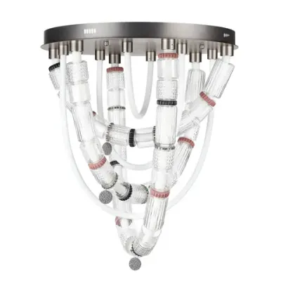 5456/80CL L-VISION ODL_EX26 045 темный сатин.никель/терракот/черный Люстра потолочная LED 80W 4000K COLLIER
