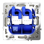 VLS060204 Розетка компьютерная встраиваемая VOLTUM S70 двойная RJ45+RJ45 кат.6, (шелк). (ТМ Maytoni)