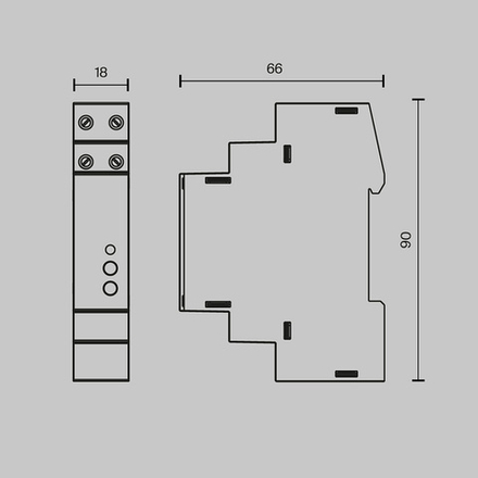 Диммер DALI DT6 TRIAC 230В DIN 400Вт, 721018. TM Maytoni