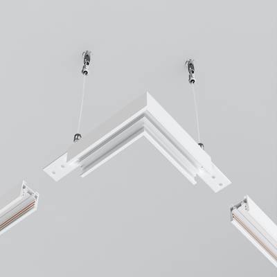 Коннектор угловой Exility накладной низкопрофильный, TRAM034CL-41W. TM Maytoni
