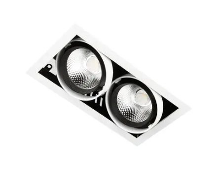 Карданный встраиваемый светодиодный светильник T812 BK/CH 2*12W 4200K