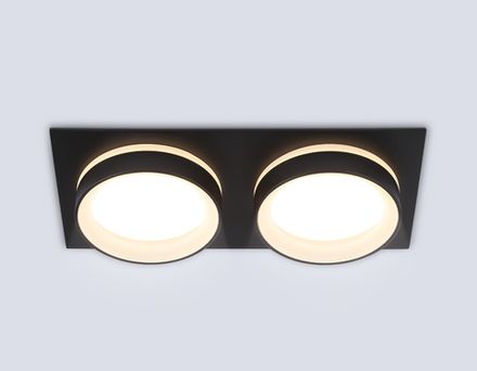 Светильник встраиваемый TN6712/2 BK черный IP44 GX53/2 max 15W 210*105*45