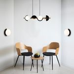 Умный подвесной светильник 70149/4 черный/латунь Smart