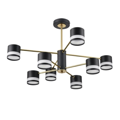 8240/8C COMFI LN26 239 черный/латунь, металл/акрил Люстра потолочная LED GX53 8*7W 220V LANIKA