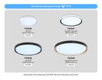 Потолочный светодиодный светильник FZ1247 WH/BK белый/черный IP54 20W 5000K D300*60 (Без ПДУ)
