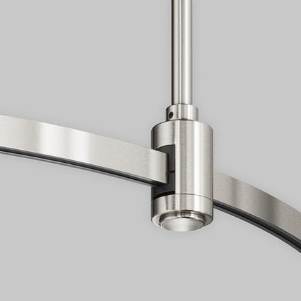 Шинопровод круглый из полукругов 1200мм Flarity платина, TRX154-2SR-D1200-PT. TM Maytoni