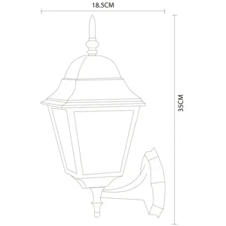 Уличный настенный светильник Arte Lamp BREMEN A1011AL-1BK, 1хE27